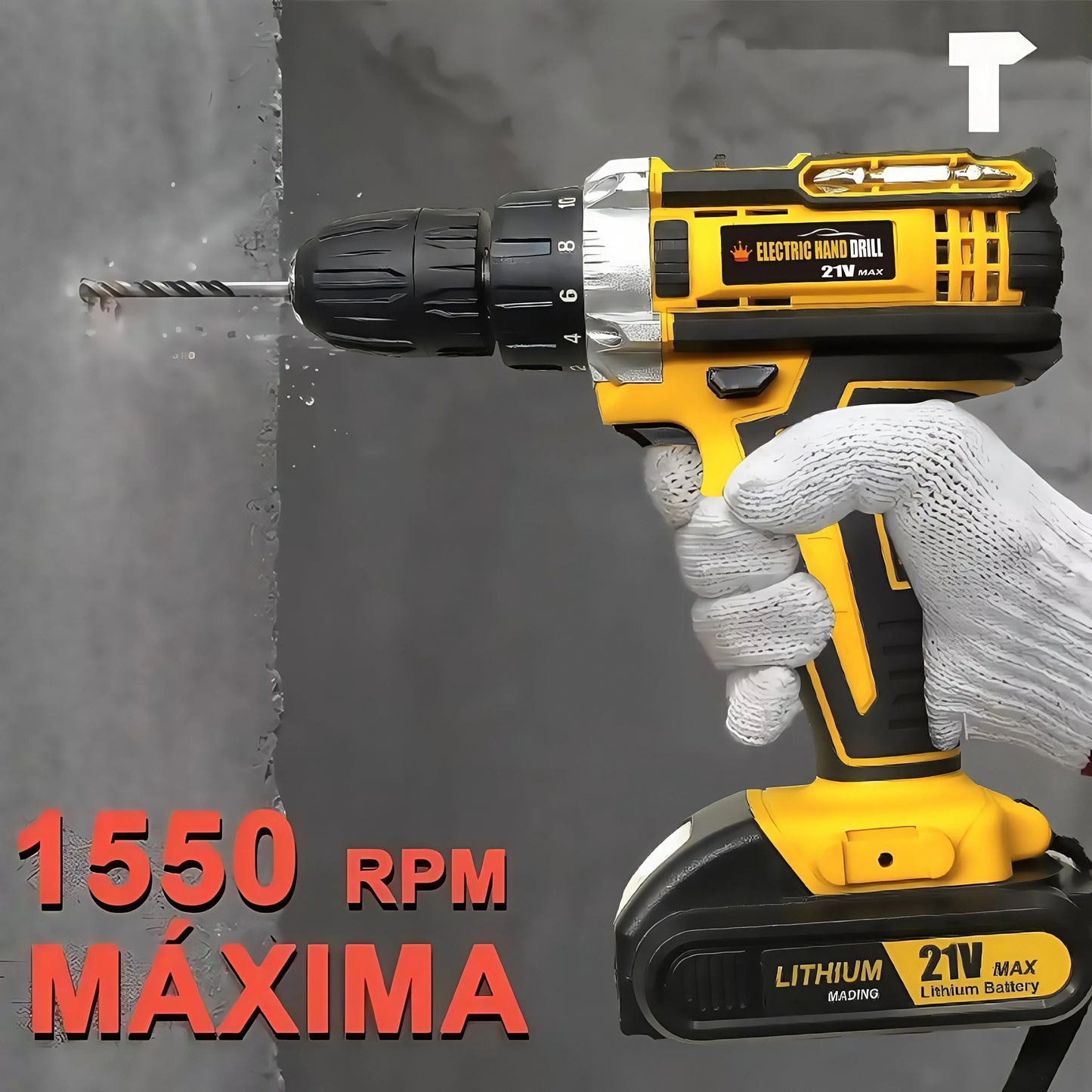 21V Cordless Drill Set for Home DIY Projects Includes Battery
