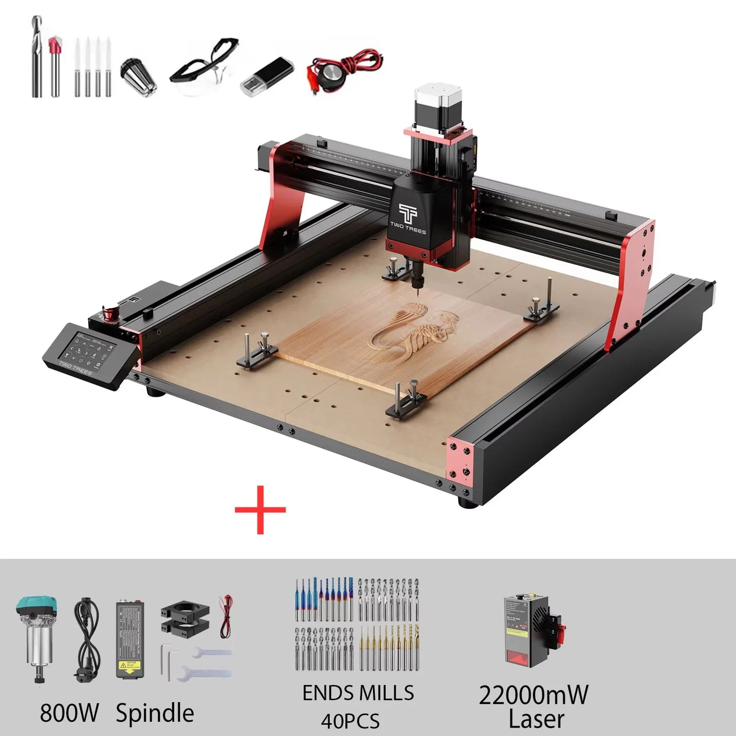 Two Trees TTC450Pro CNC 4 Axis Metal Cutting Router Engraving