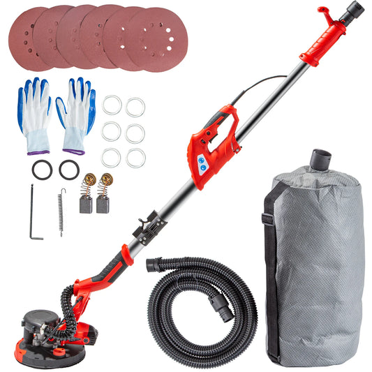 SucceBuy 850W Drywall Sander With Variable Speed And Vacuum Bag