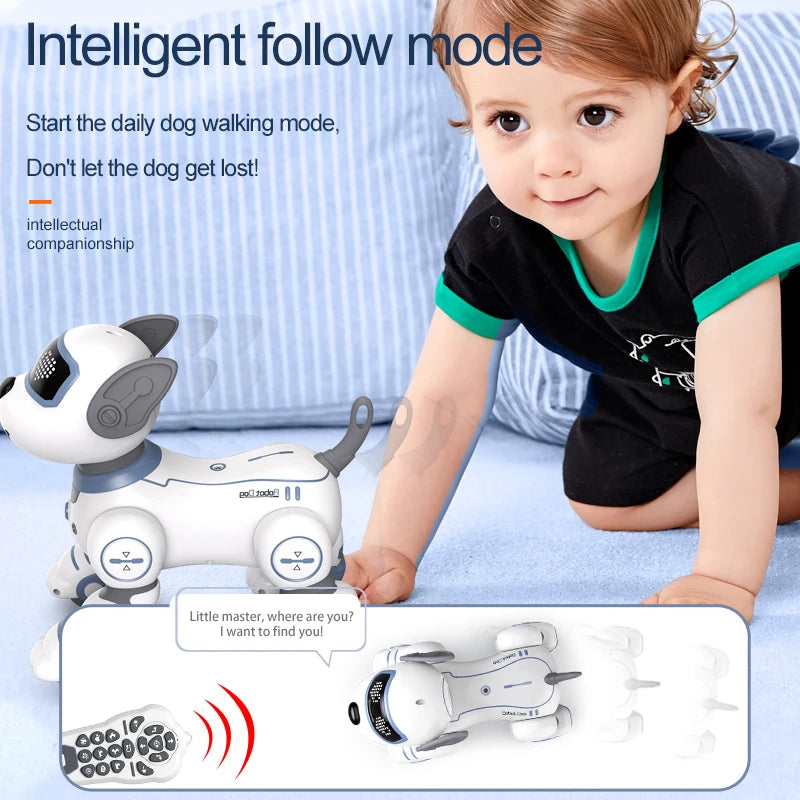 Kelaton RC Robot Dog Voice Command Programmable Toy With Touch Sensor Music