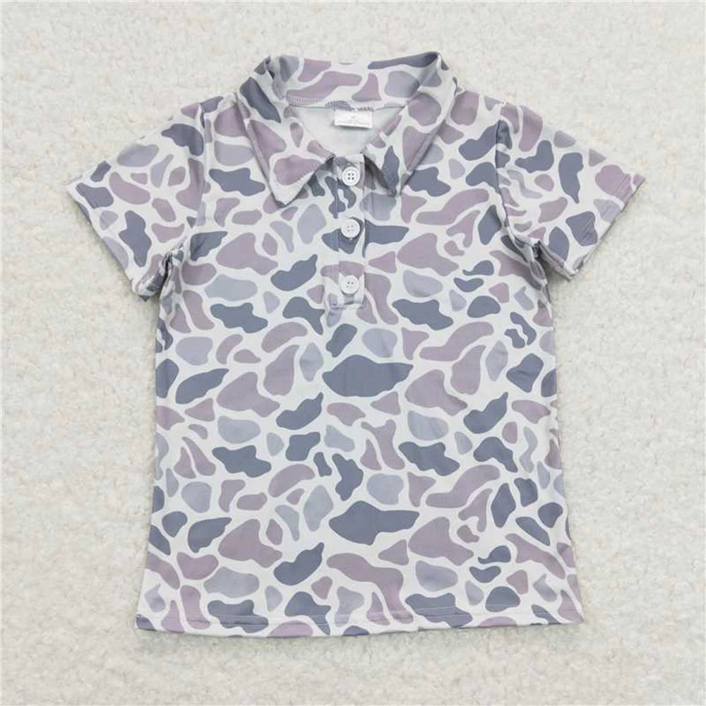 Baby Boys Camouflage Hunting Short Sleeve Tee Shirt Unisex Top
