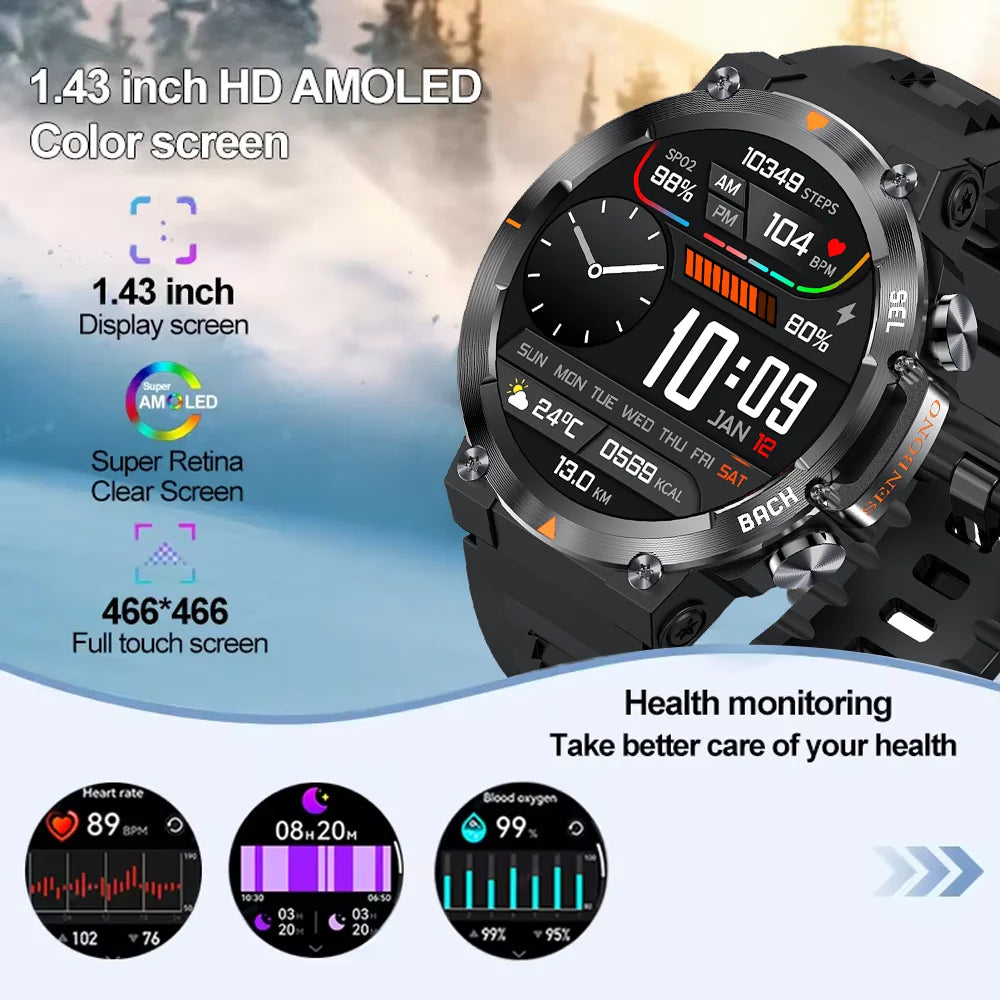 SENBONO MAX18 Smartwatch For Men With AMOLED Screen AIGPT