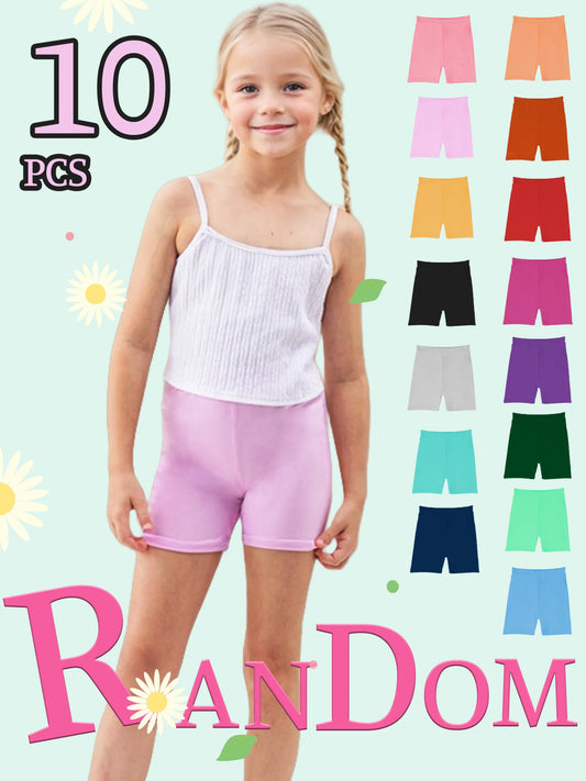 Girls Biker Shorts Multipack Polyester Elastane Soft Stretchy