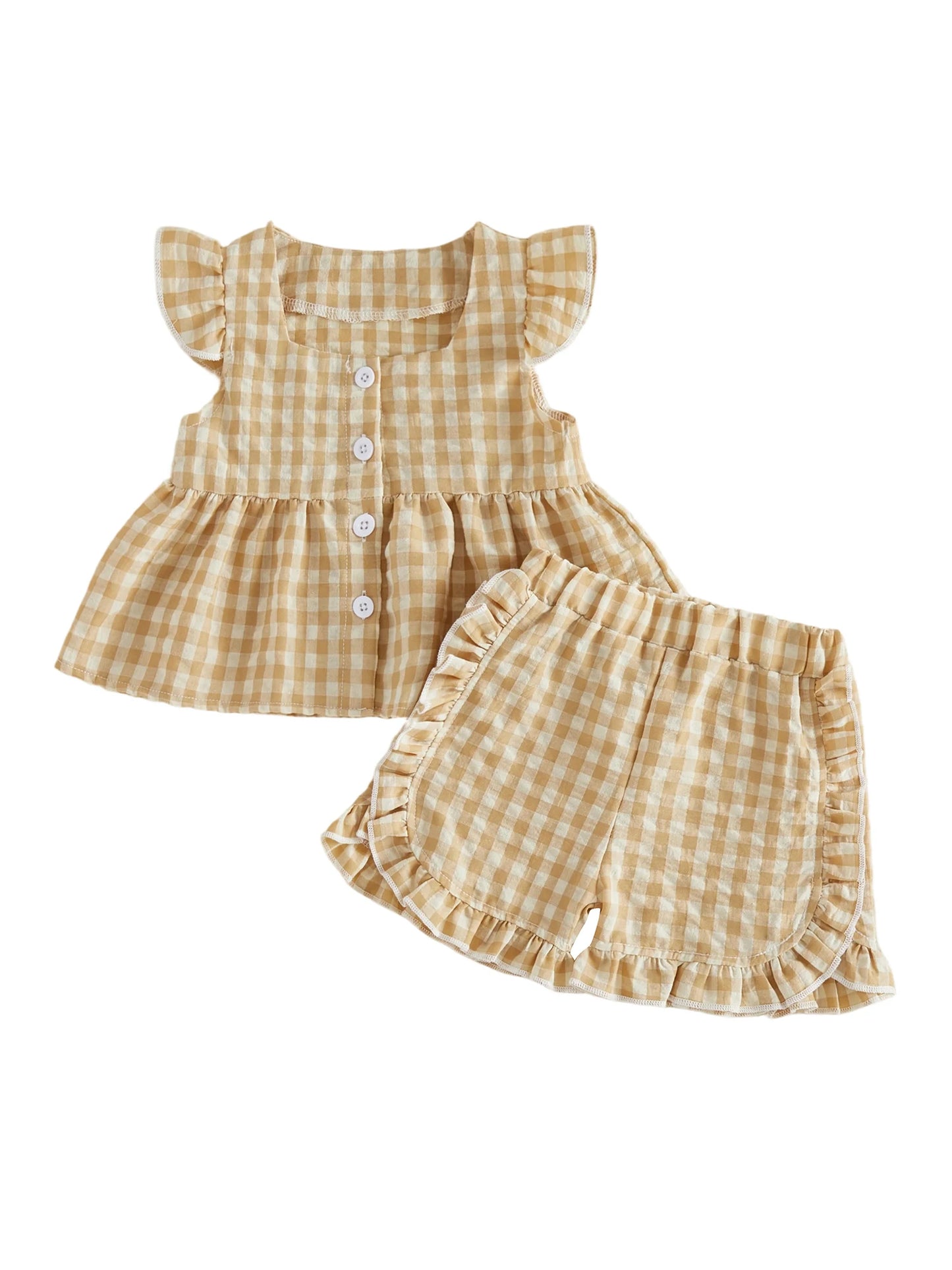Infant Baby Short Sleeve T Shirt And Elastic Shorts Set
