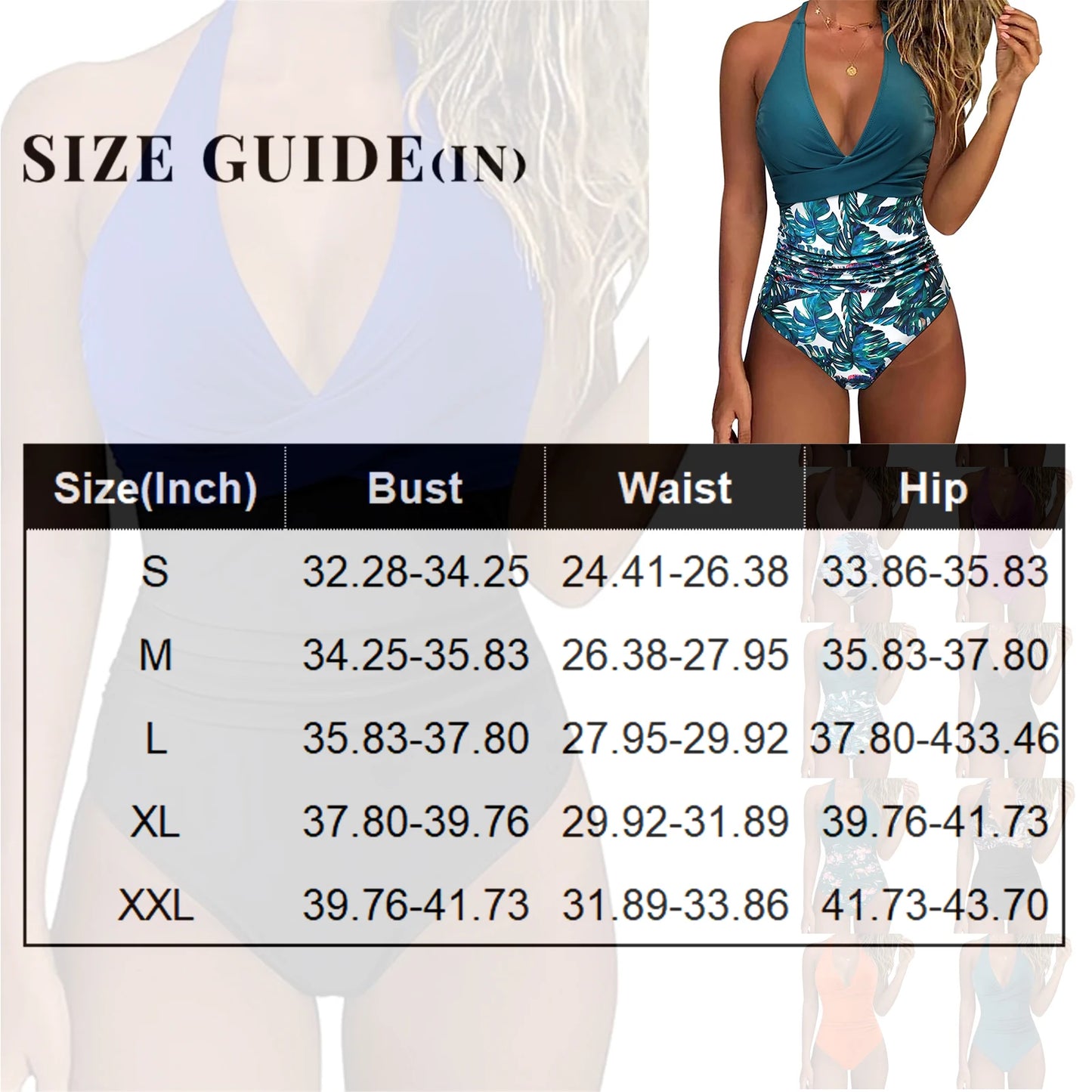 NONECN Tummy Control Cross Front Striped One Piece Swimsuit