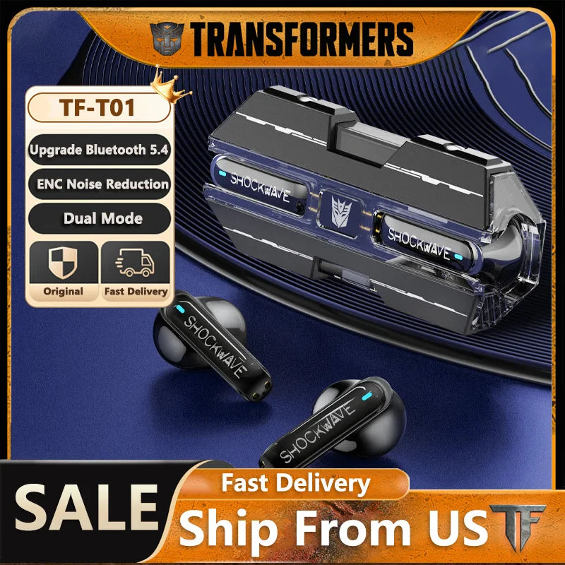 Transformers TF T01 Gaming Earphones Bluetooth ENC Headphones