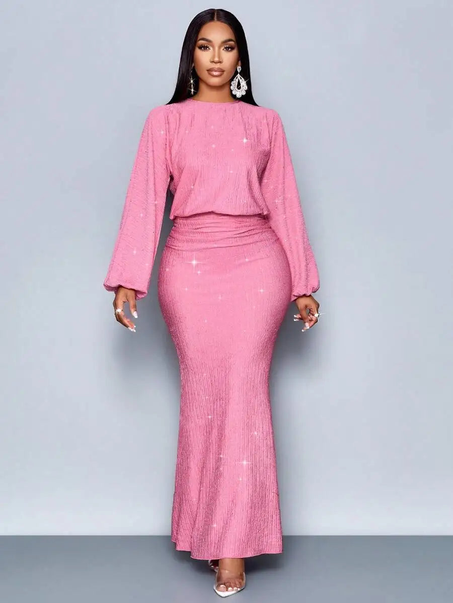 Floor Length Mermaid Hem Bodycon Dress For Party Valentines Day