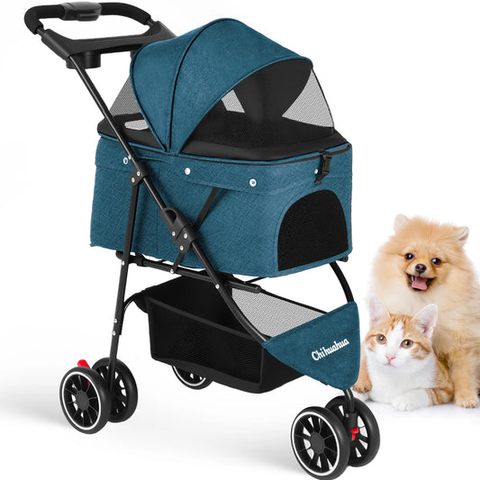 Chihuahua Pet Stroller For Dogs And Cats Foldable Portable