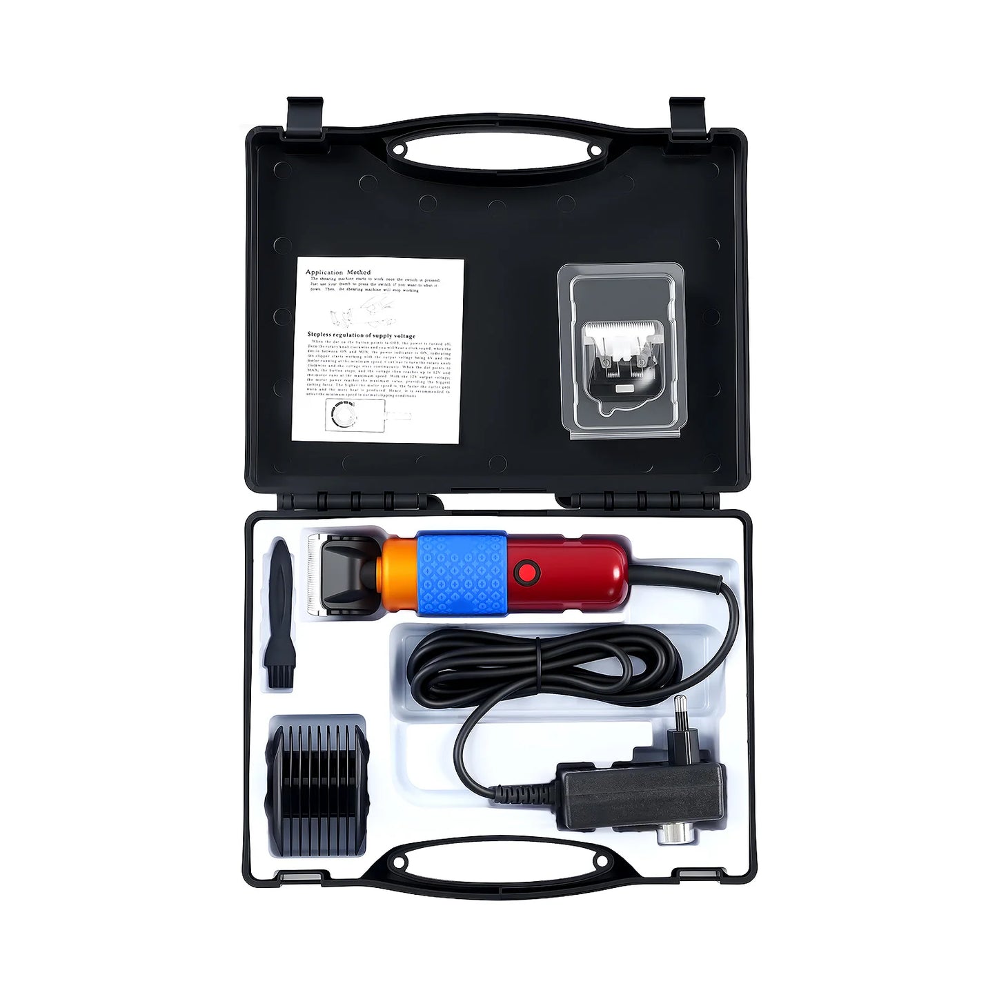 36W Variable Speed Electric Pet Clipper Low Noise Grooming