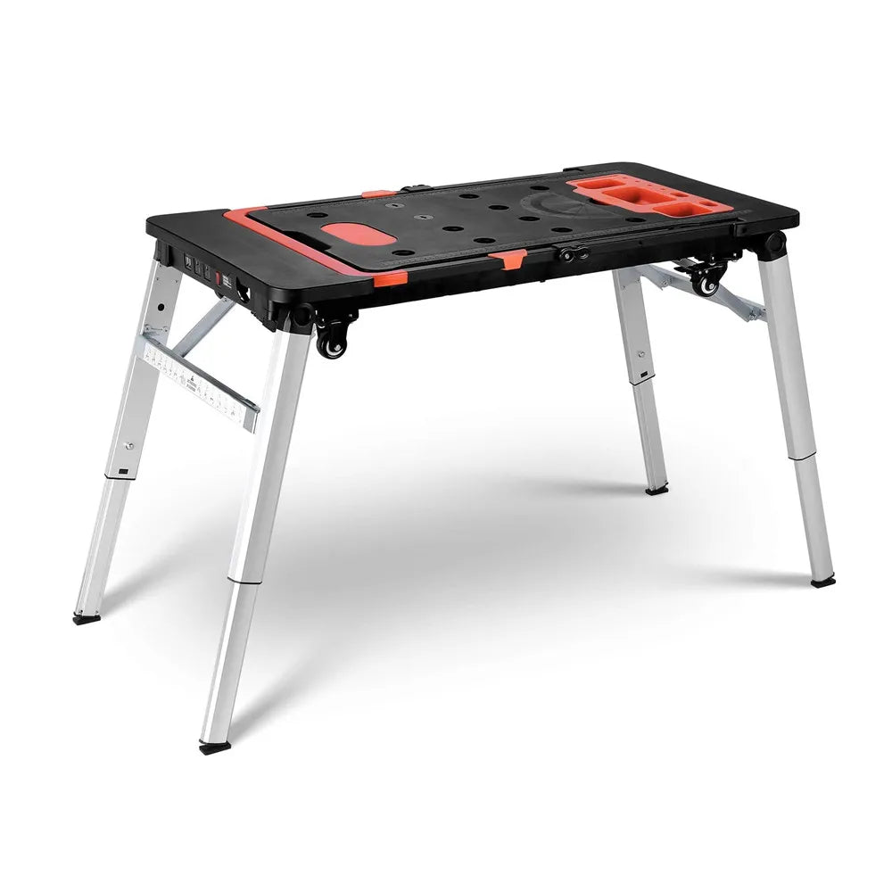 NONEDIY Multifunctional 7-in-1 Portable Folding Work Table Sawhorse 440lbs