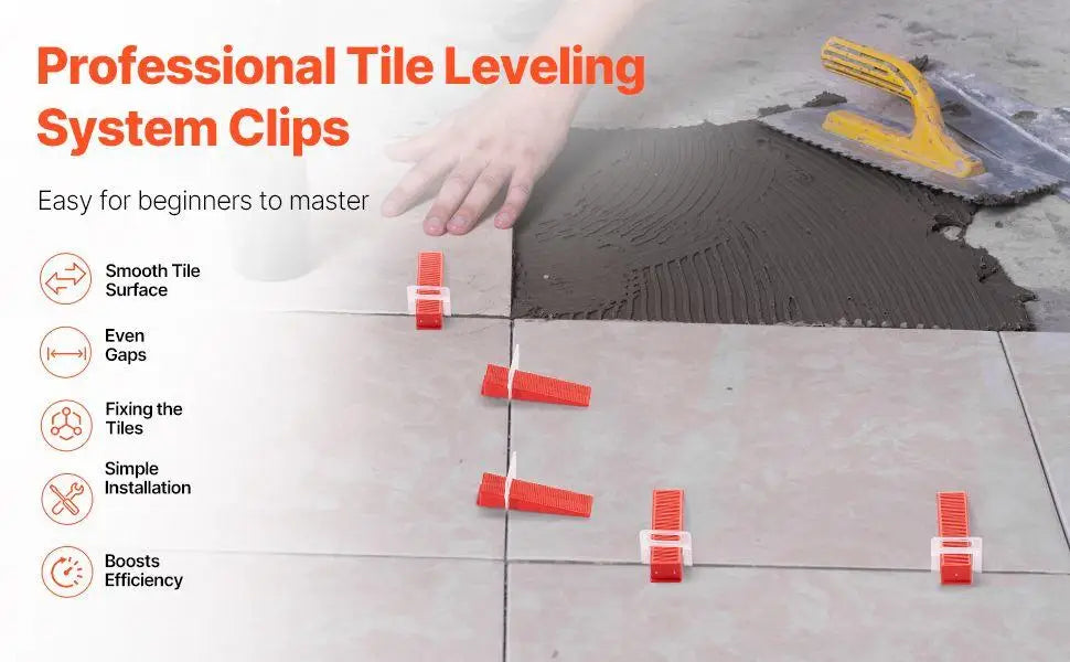 Tile Leveling Clips 700Pc Set With Wedges Pliers Spacing Tool