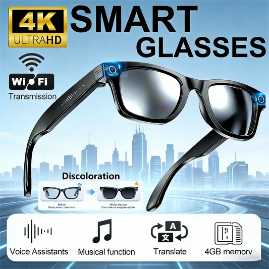 Giinova AI Smart Video Glasses 8MP Camera 4K Video