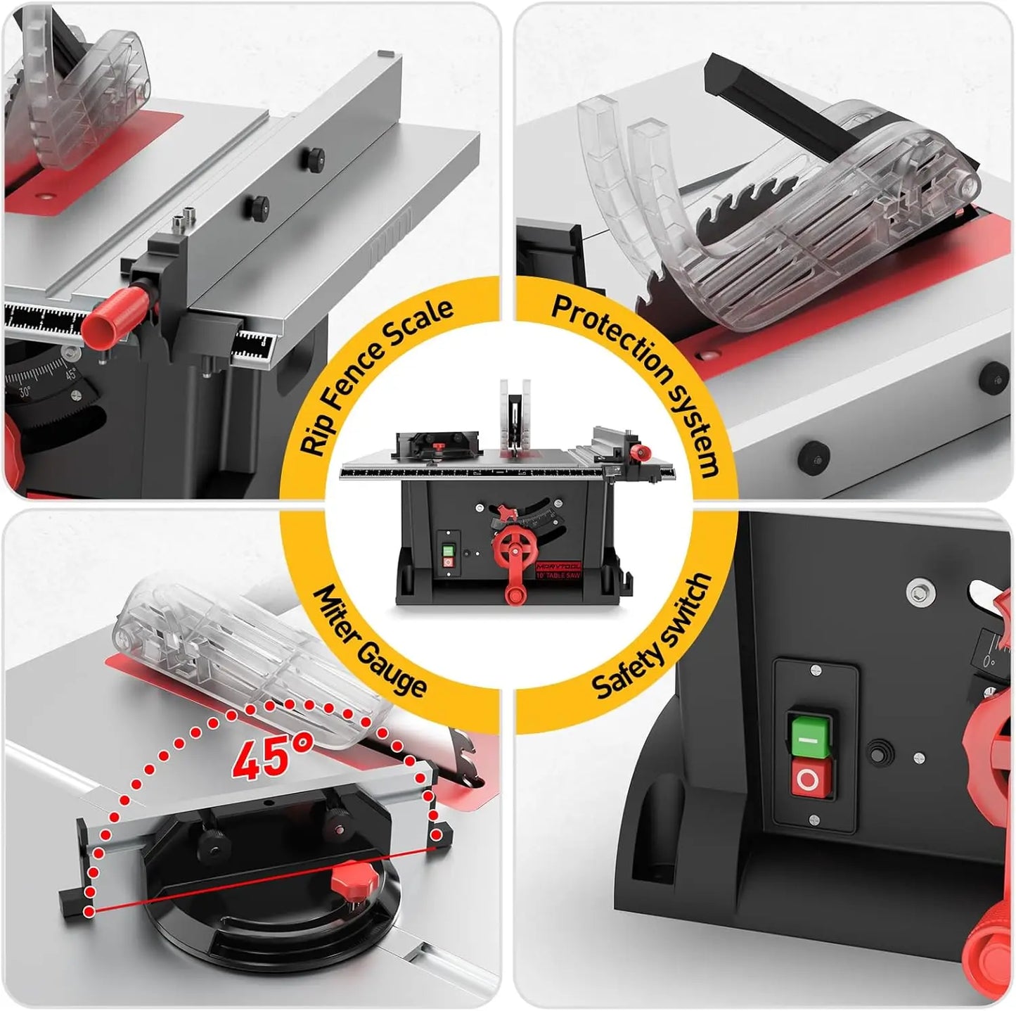 Benchtop Table Saw MJT255VC1 4600 RPM 36 Teeth Woodworking