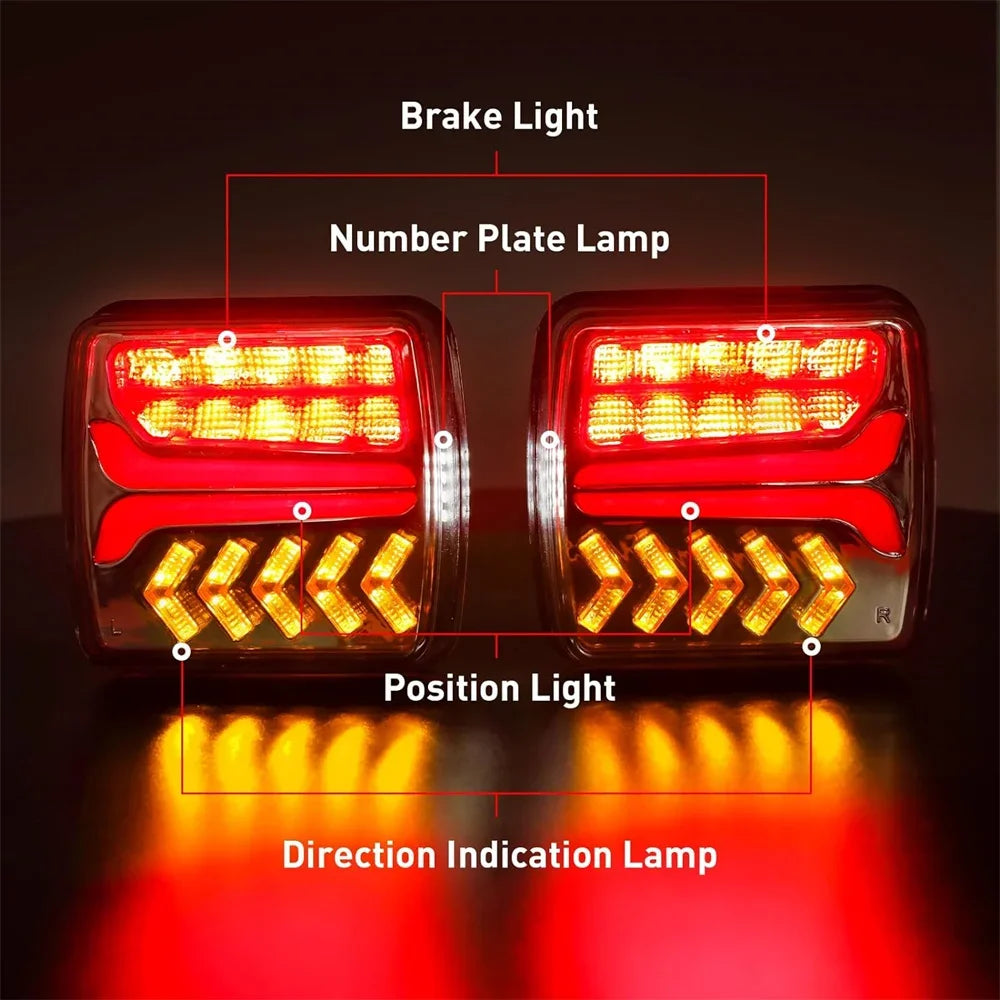 Wireless Magnetic LED Tail Light Signal Dual Brake Light