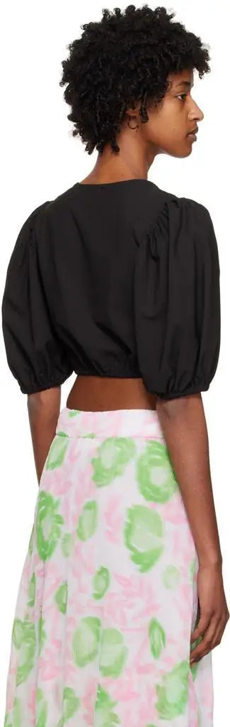 Ganni Drapey Blouse Pullover Top for Everyday Wear