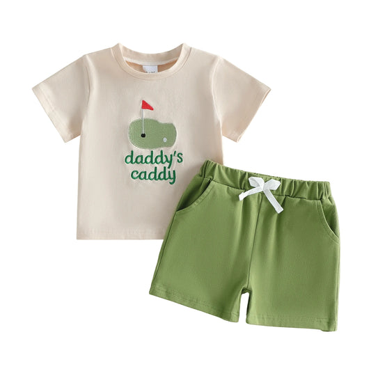 Infant Boy 2 Piece Golf Shirt and Matching Shorts Set