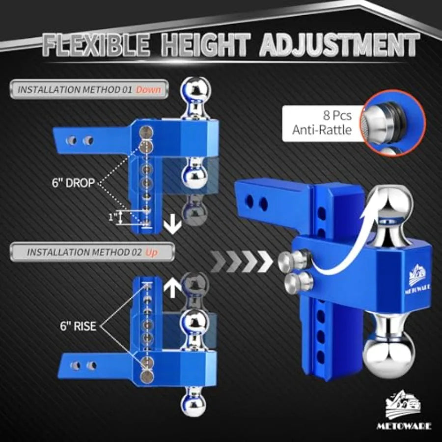 YAO HUI HUANG Adjustable Aluminum Trailer Hitch Heavy Duty