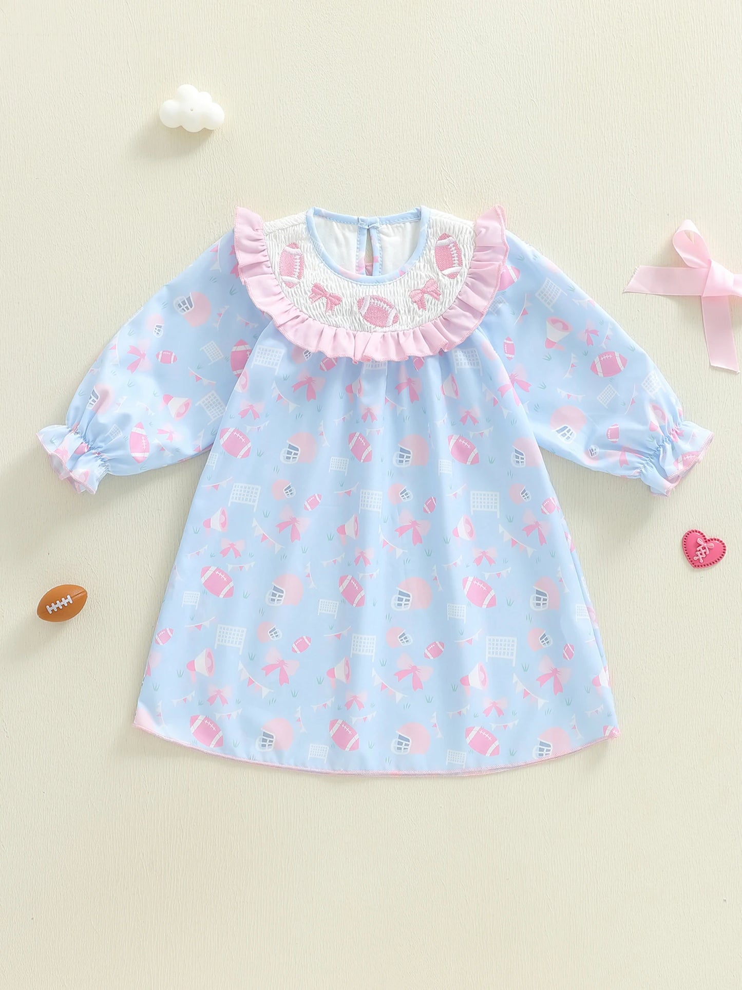 Infant Girls Floral Print Ruffle Sleeve Bowknot Romper Headband Set