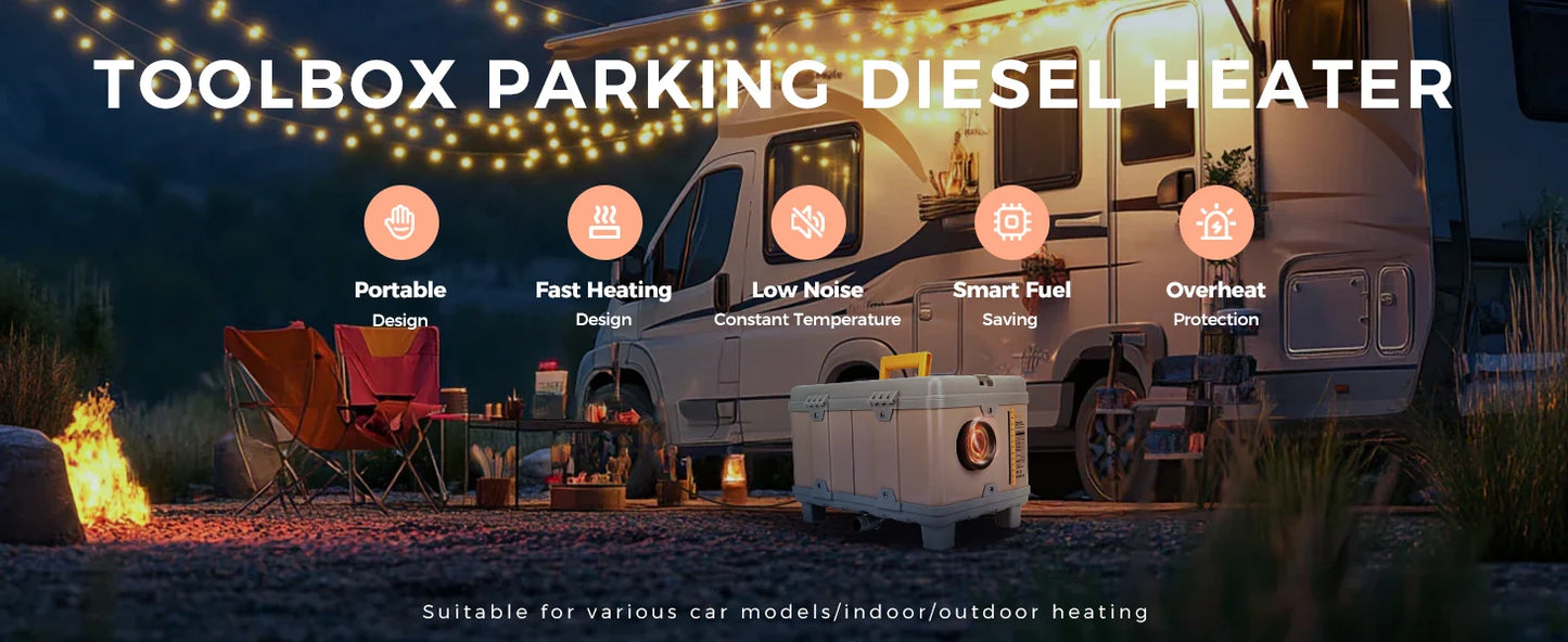 Sunster 8KW Diesel Air Heater LCD Bluetooth Parking For Cars