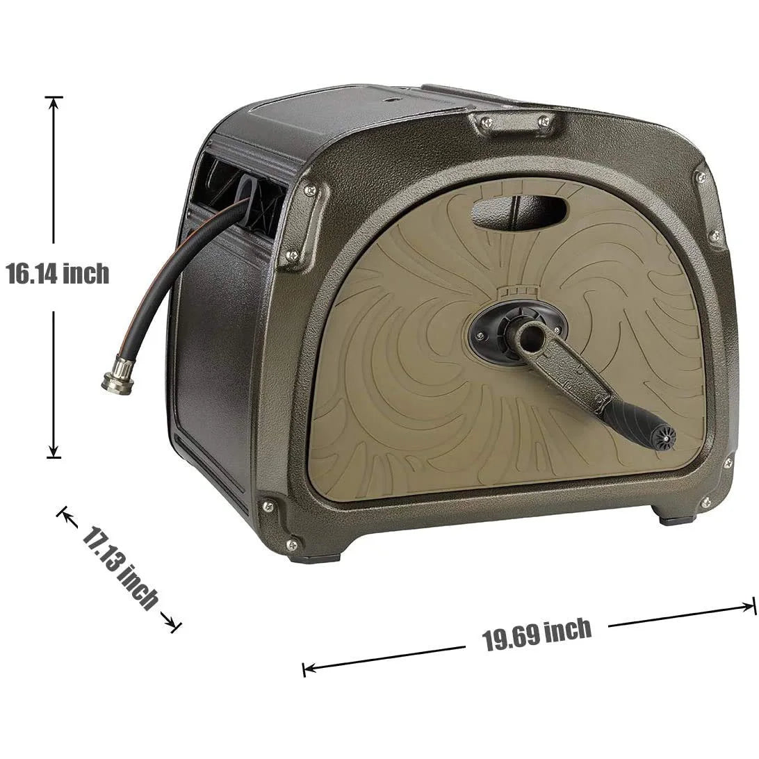 Giraffe Tools SW5 Metal Hose Reel Box Heavy Duty Garden Hose Crank Handle