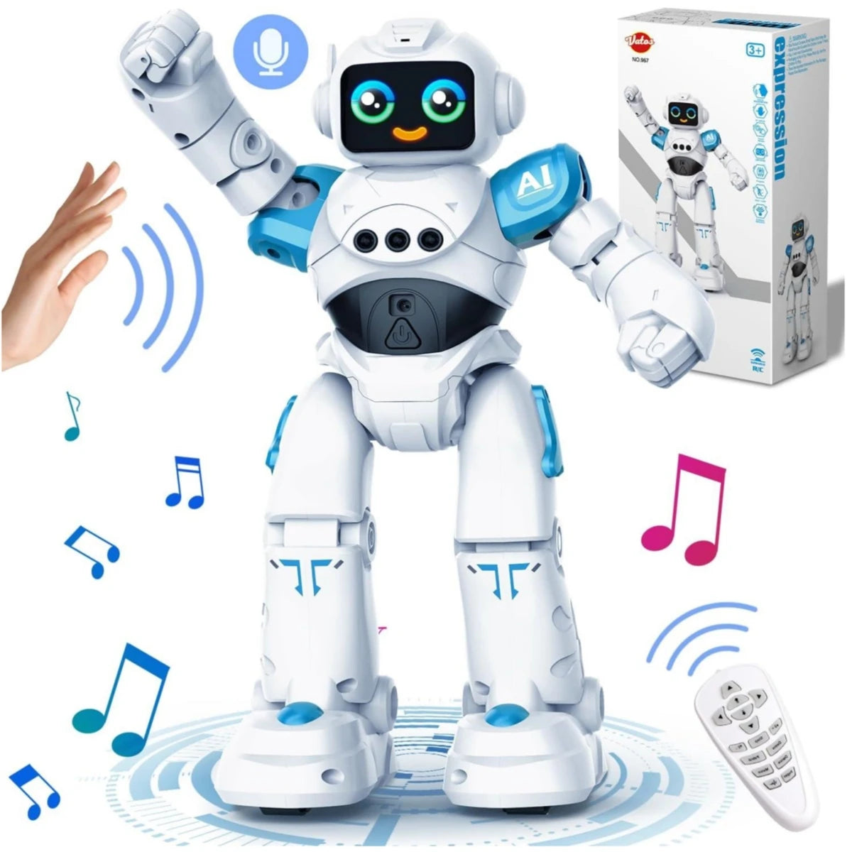 VATOS RC Smart Talking Gesture Sensing Robot Toy for Kids