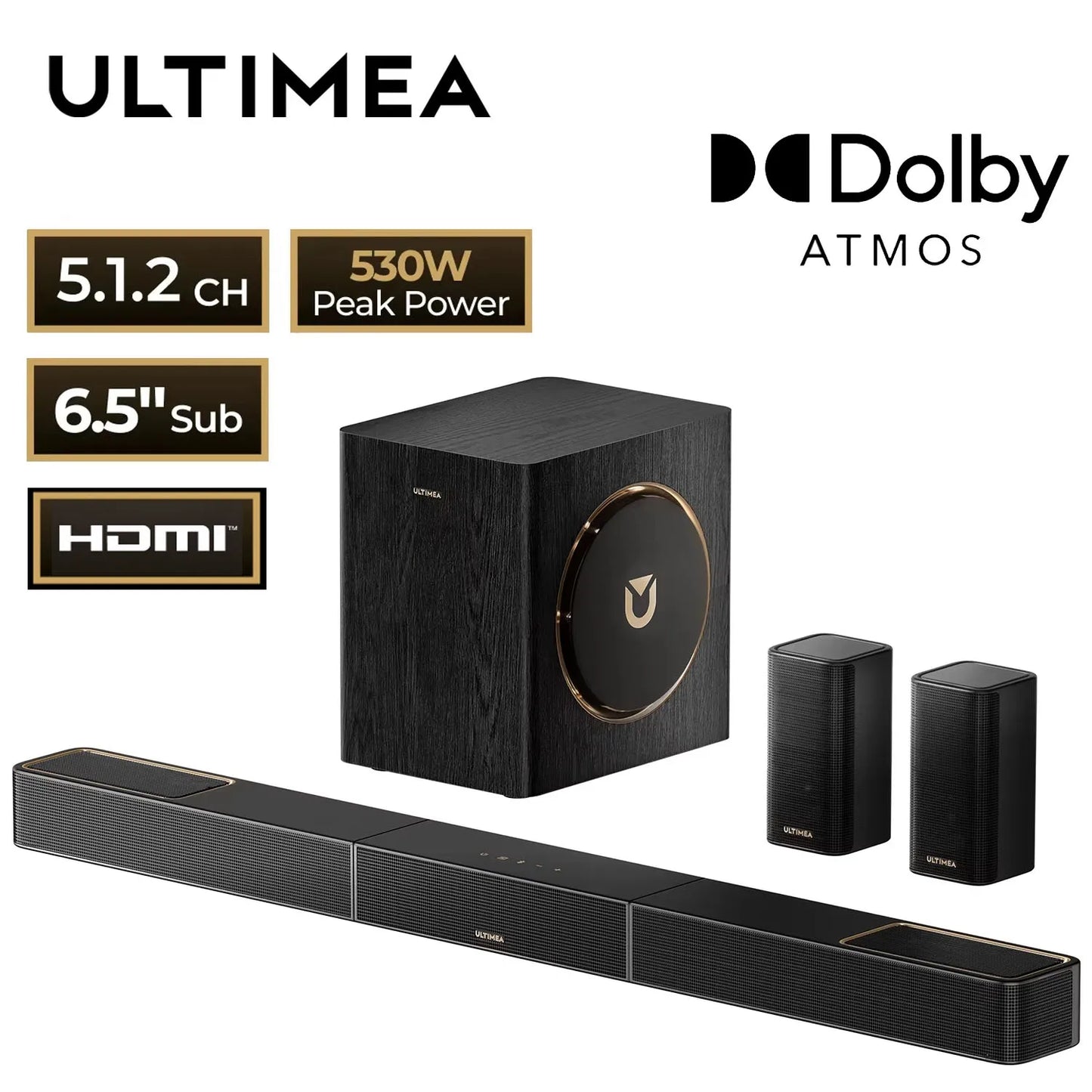 ULTIMEA Skywave X40 5.1.2ch Wireless Surround Sound System Dolby Atmos