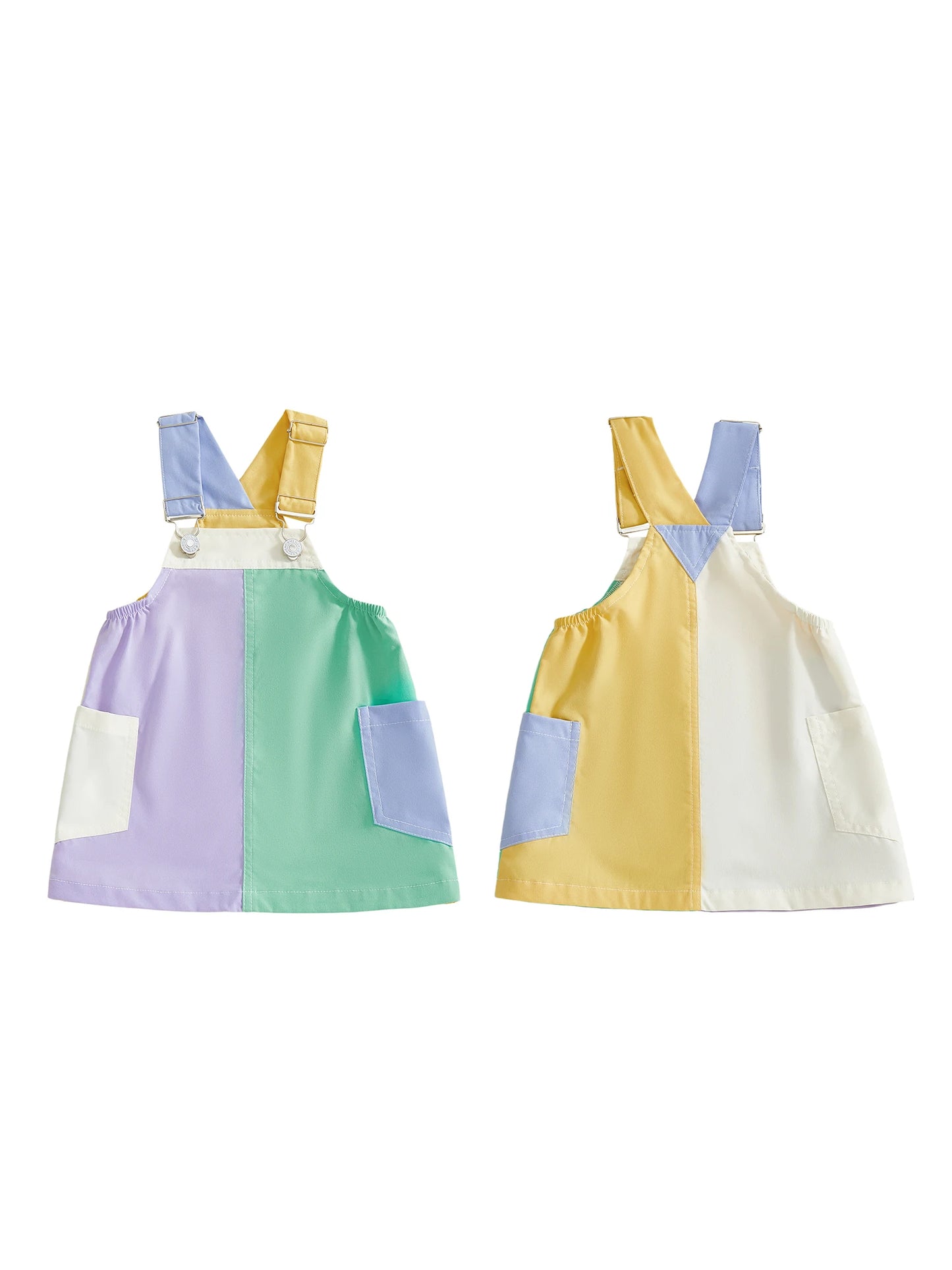 Meihuida Girls Sleeveless Overall Dress With Pockets Casual Summer Wear