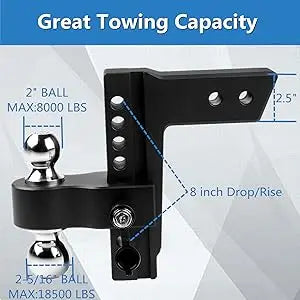AP03 Adjustable Aluminum Trailer Hitch 18500 LBS GTW