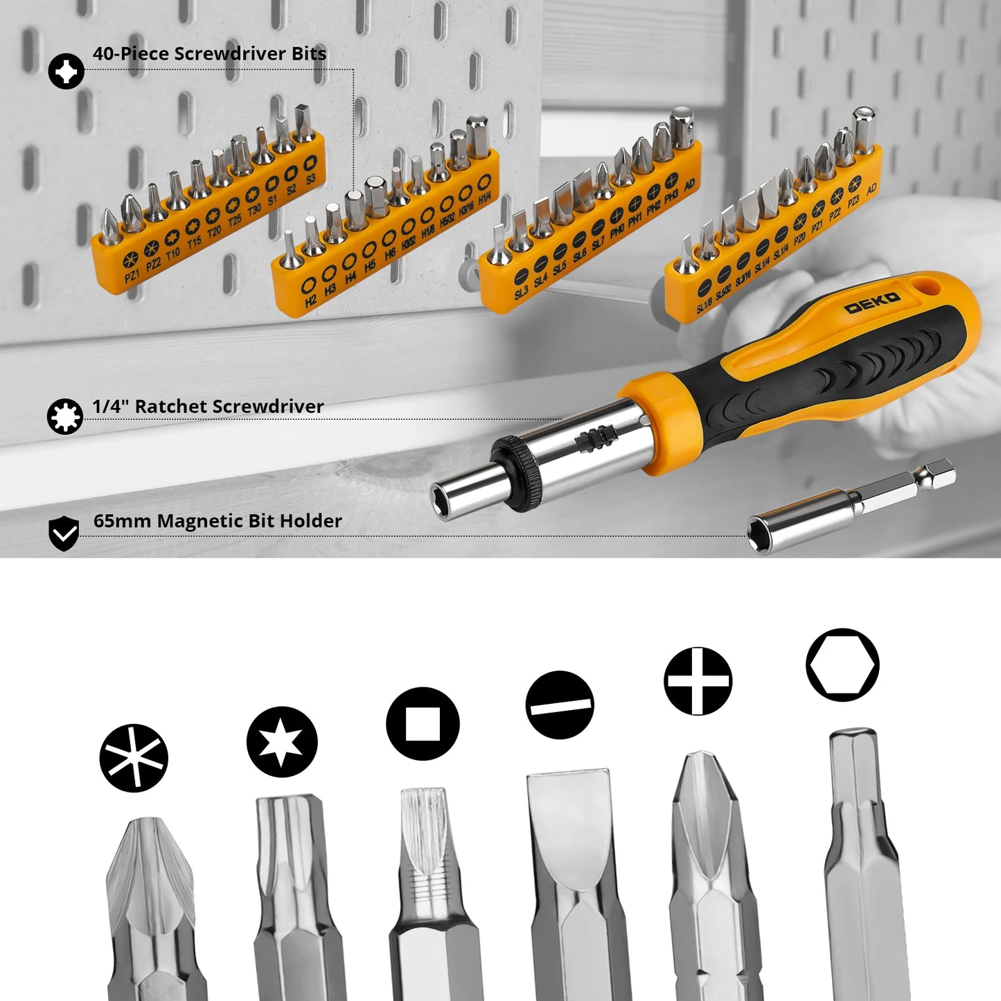 DEKOPRO 228 Piece Socket Wrench Tool Set With Toolbox