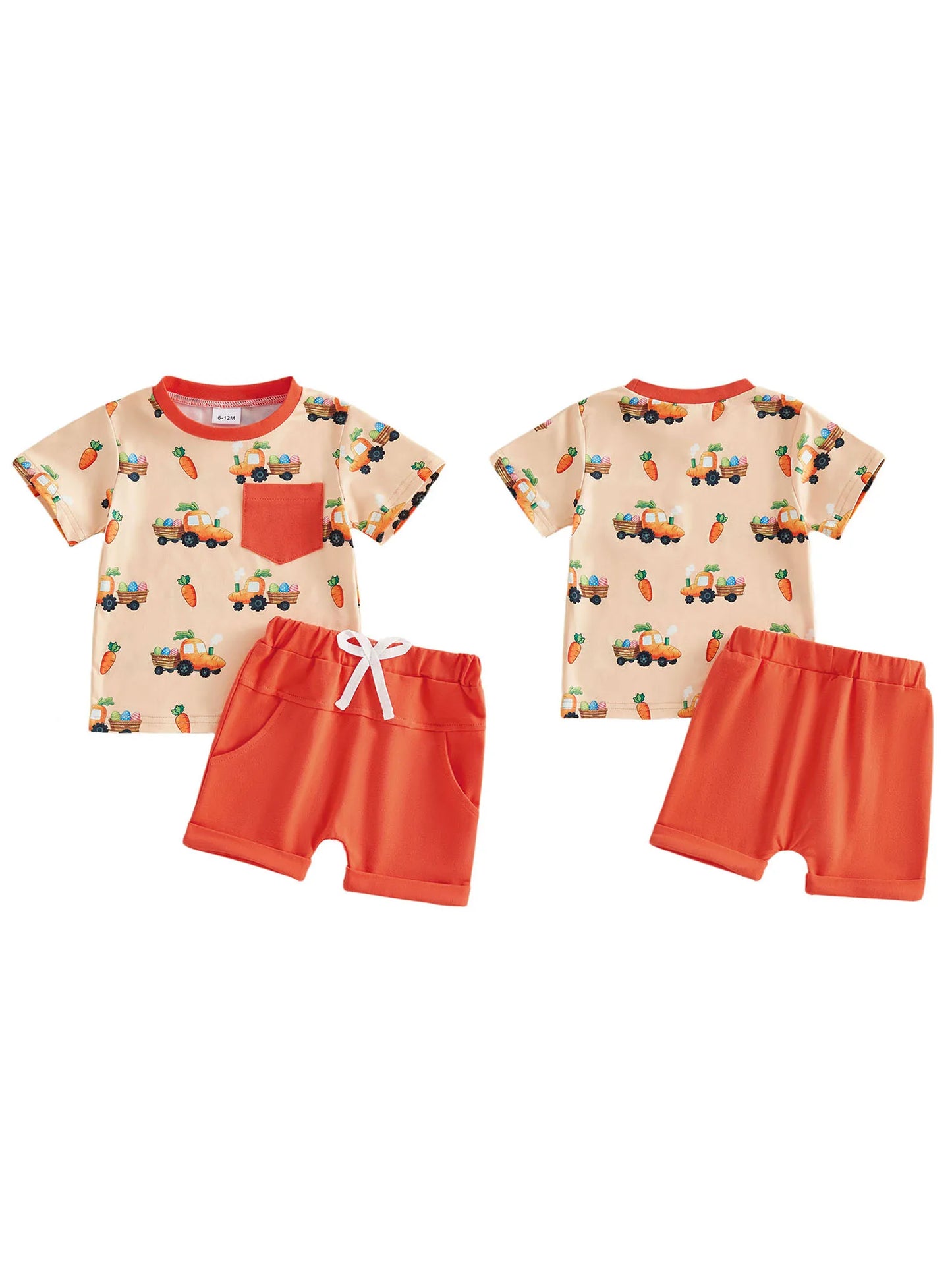 Easter Bunny Print Baby Girls 2 Piece Clothing Set