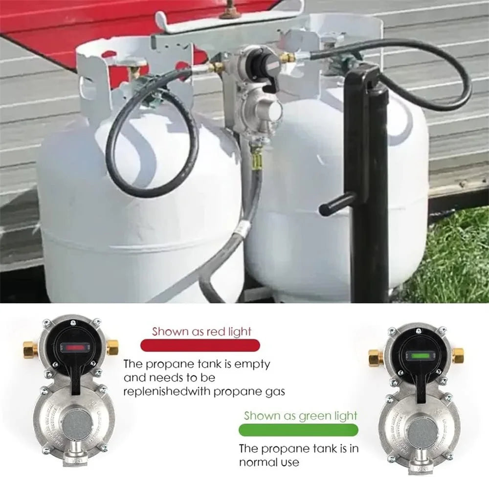 RV Propane Regulator With Hose Automatic Changeover 2-Stage