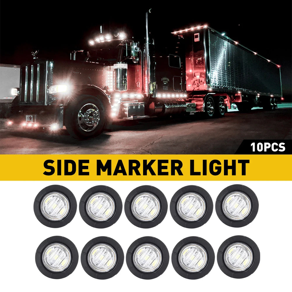 AUXITO 10Pcs Car LED Clearance Side Marker Lights For Trailers