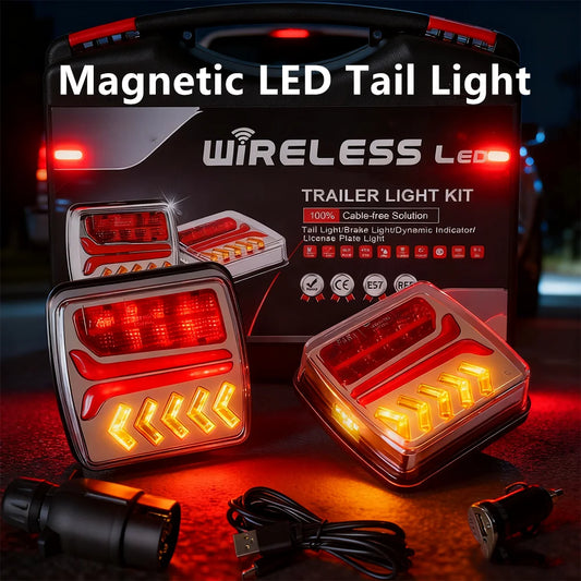 Wireless Magnetic LED Tail Light Signal Dual Brake Light