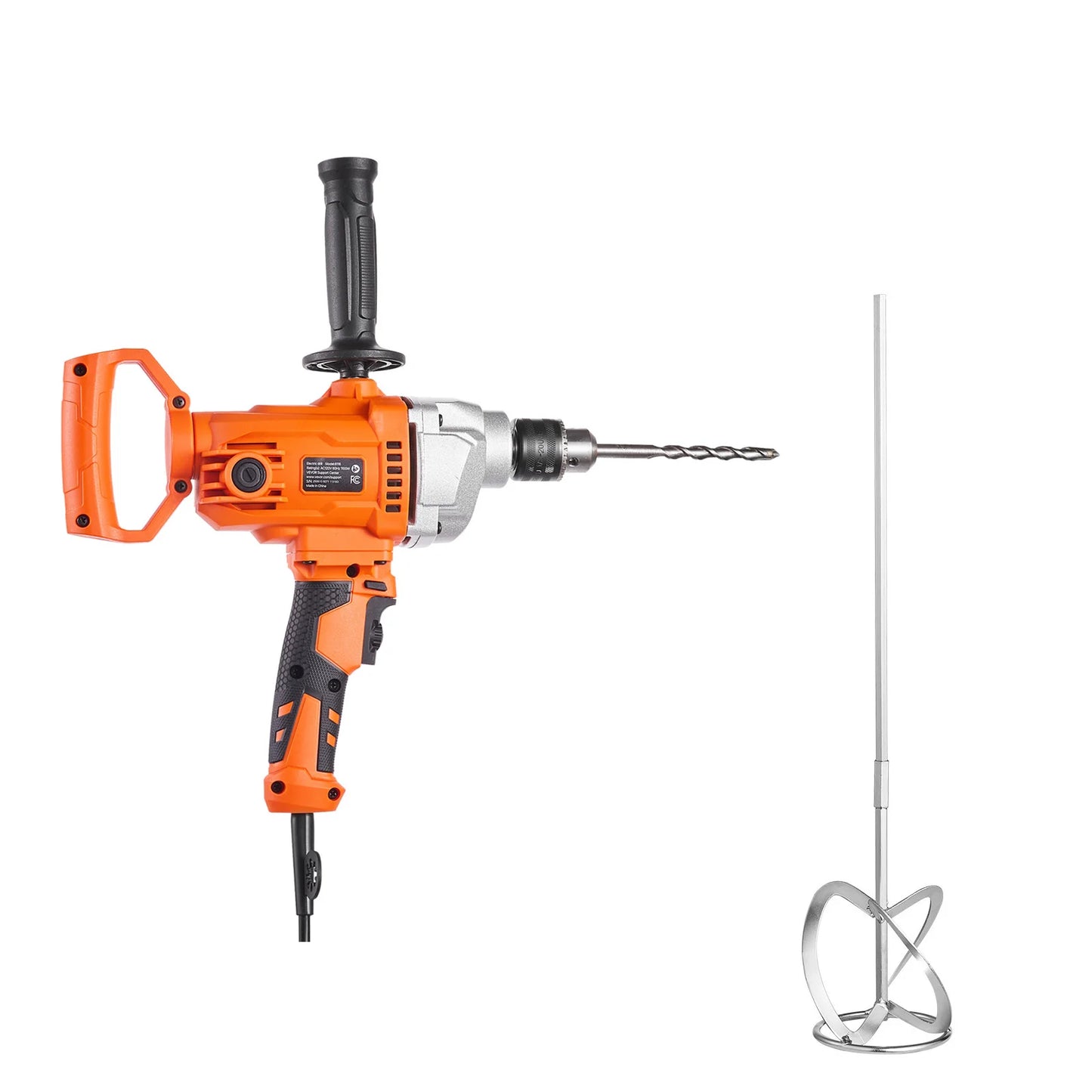 SucceBuy Drill Mixer Corded Electric With D Handle For Cement