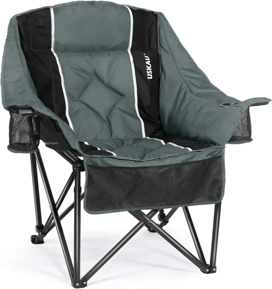 Heavy Duty Camping Chair With Padded Seat Portable Folding