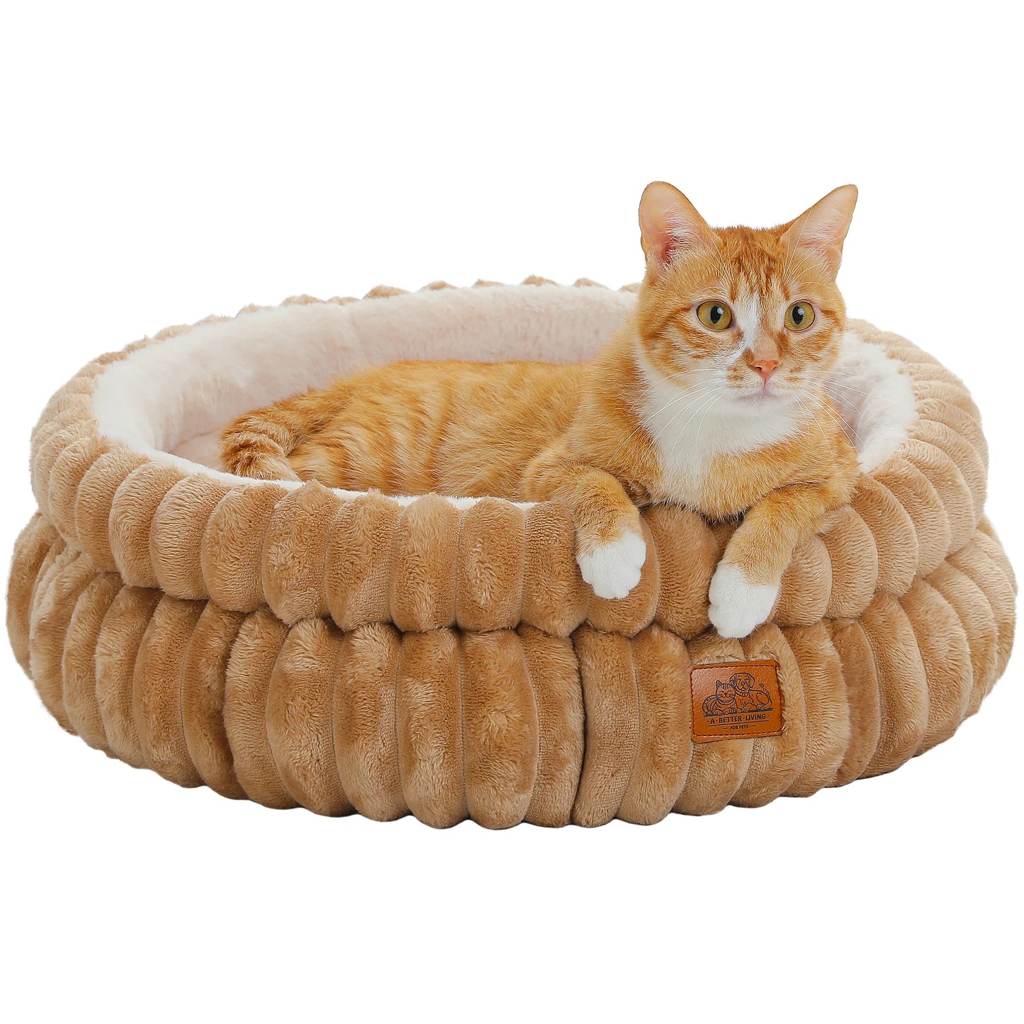 PAWZ Road Dog Bed Indoor Washable Round Pet Bed Premium