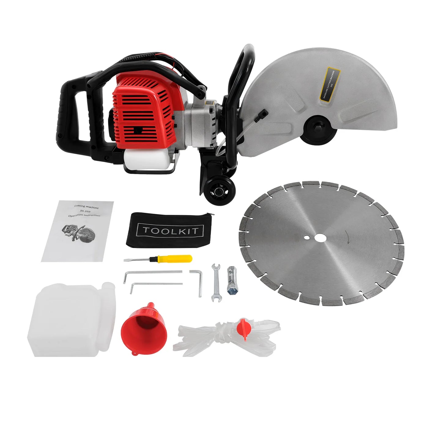 CNCEST Gasoline Concrete Cutting Saw 52cc 2 Stroke for Cement Blocks