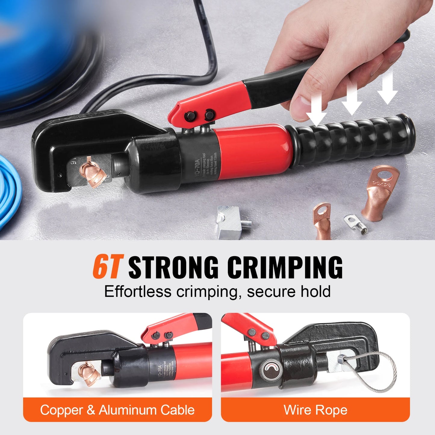 SucceBuy Hydraulic Crimping Tool for Copper Aluminum Lugs
