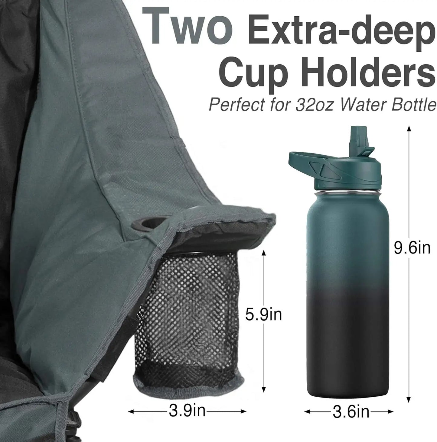 Heavy Duty Camping Chair With Padded Seat Portable Folding