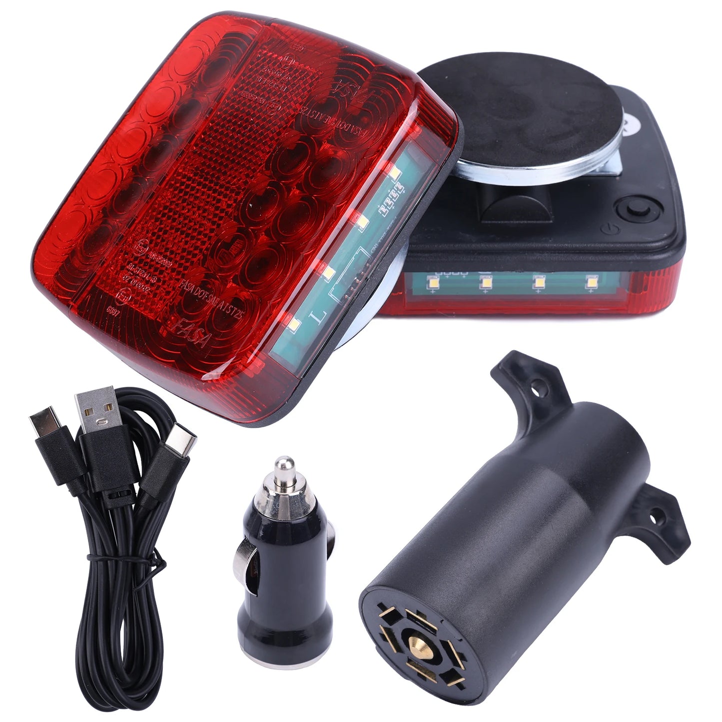 Wireless Magnetic Trailer Tail Lights for Boat Truck Camper RV