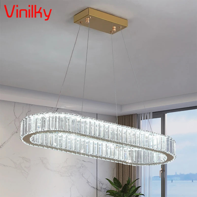 Vinilky Modern Crystal Ceiling Chandelier for Living Room