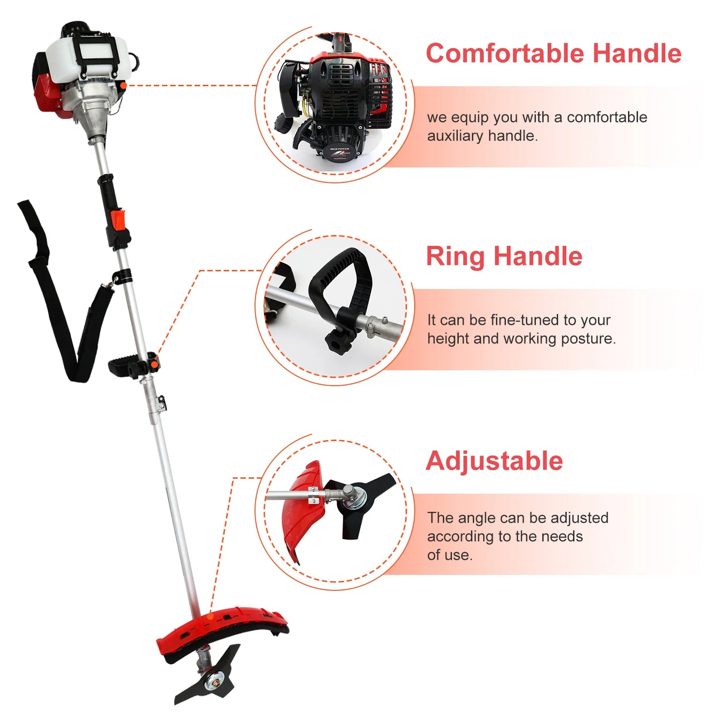 Gas 4 Stroke Weed Eater 31cc Straight Shaft Trimmer