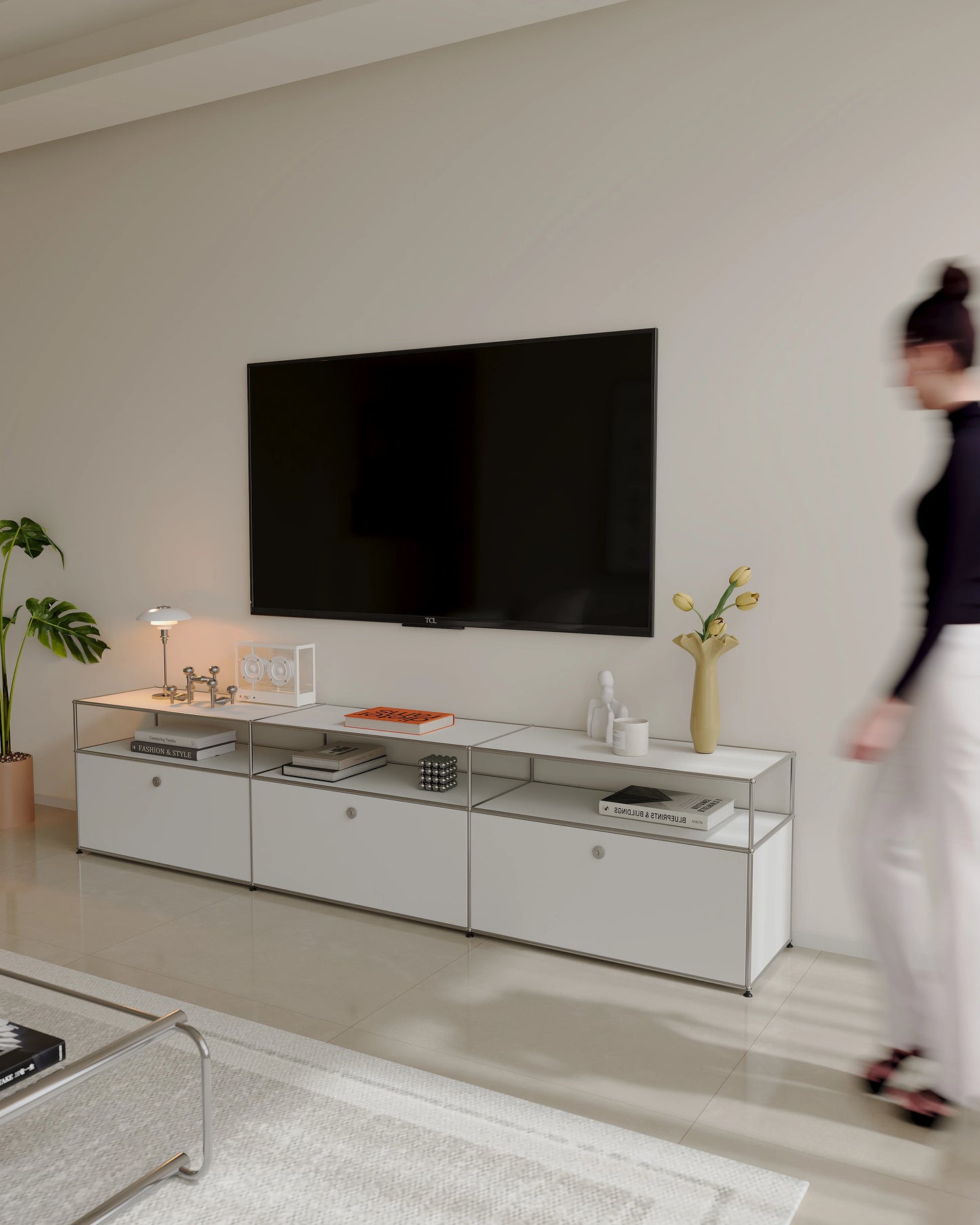 Bigcityfur Tv Stand Storage Cabinet Corner Living Room Furniture
