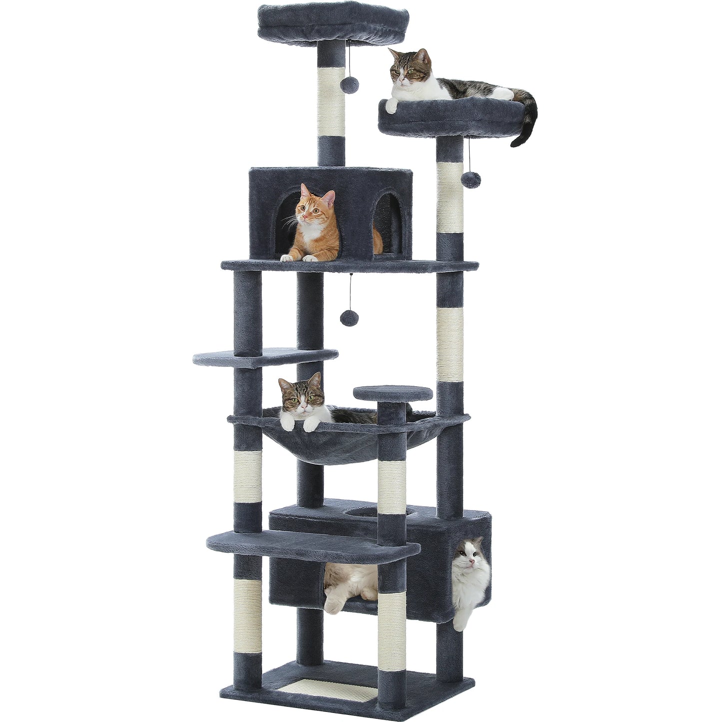 PAWZ Road Cat Tree Tower With Sisal Scratching Posts Hammock