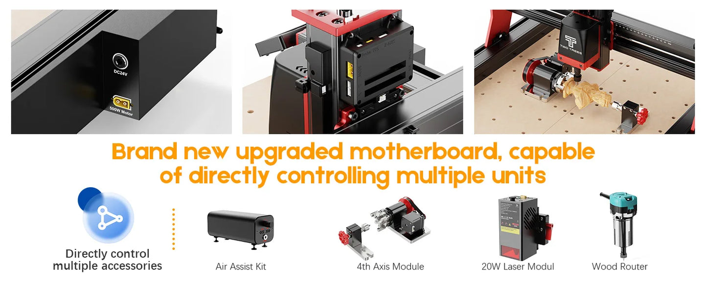 Two Trees TTC450Pro CNC 4 Axis Metal Cutting Router Engraving