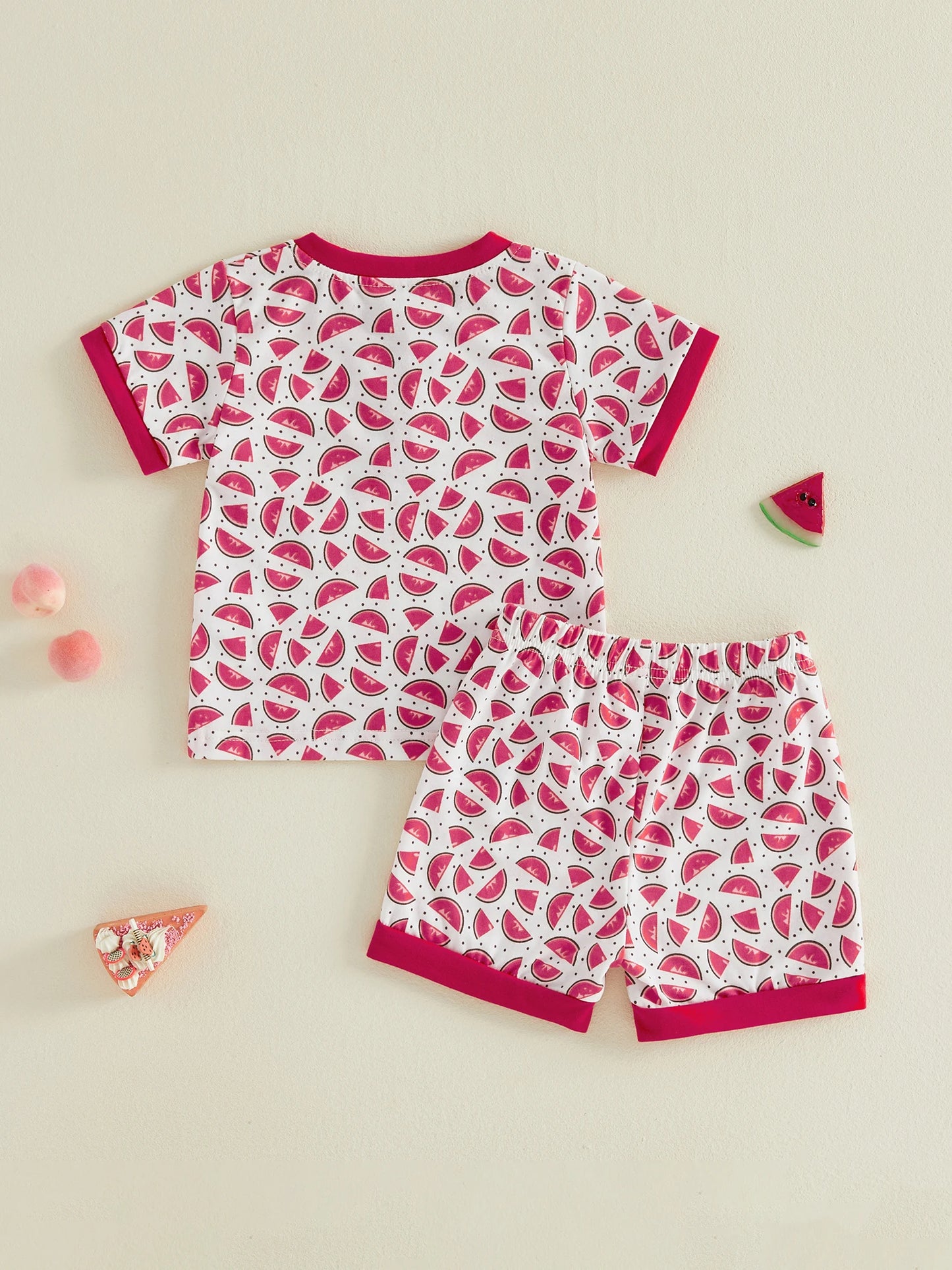 Infant Pineapple Pattern 2 Piece Tank Top And Shorts Set