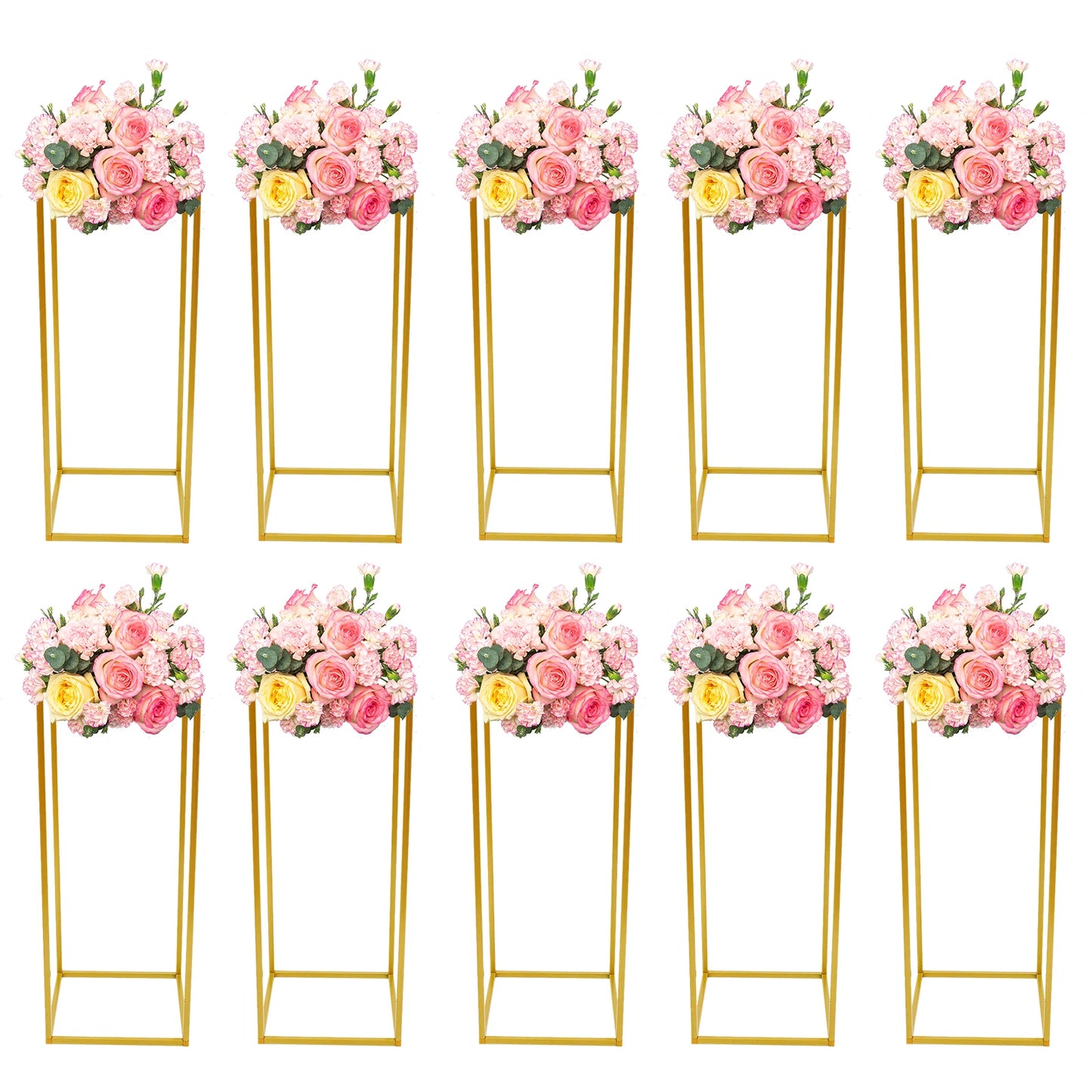 Wedding Flower Stand Set Metal Column Rack Balloon Holder Decor
