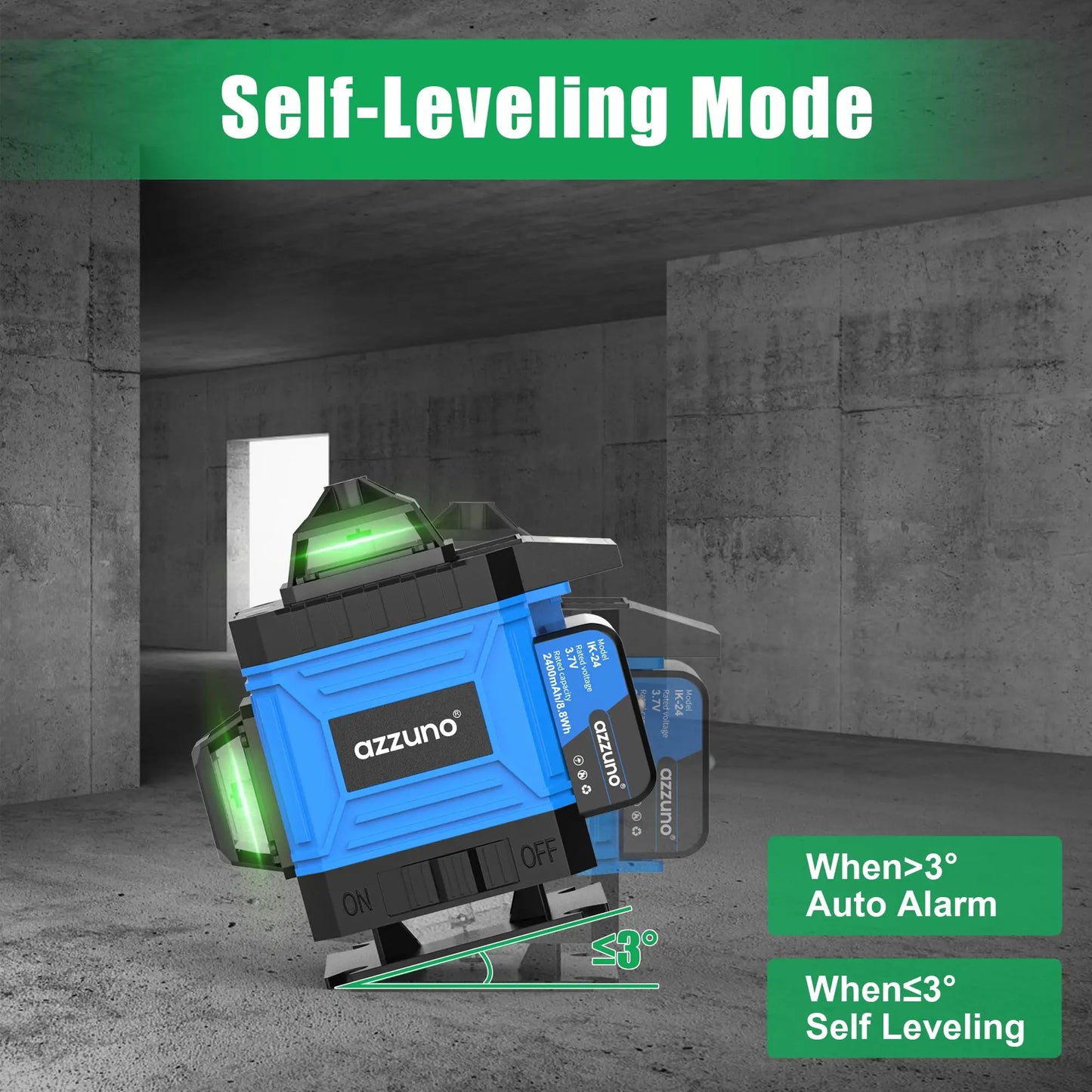 4D 360 Degree Laser Level Self Leveling With LCD Screen