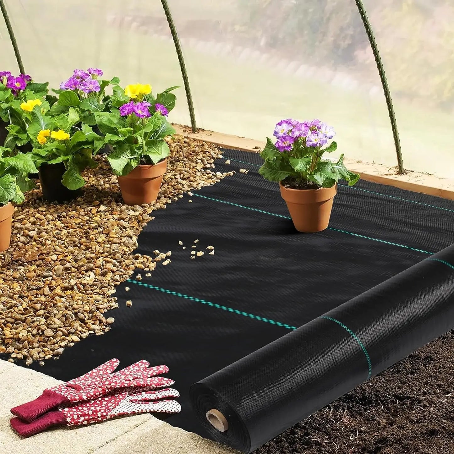 TWISTER.CK Weed Barrier Fabric Heavy Duty Landscape Ground Cover