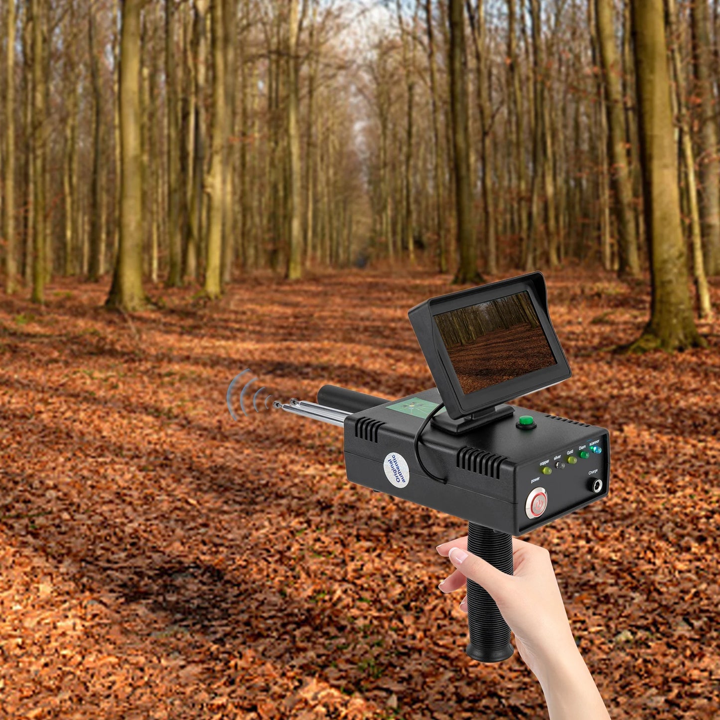 Metal Detector 3D LED Display Treasure Finder With Locator